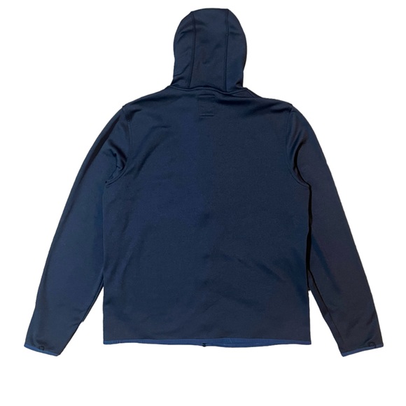 Timberland Full Zip Hooded Sweatshirt Fleece Lined Blue Mens Large - Picture 2 of 5